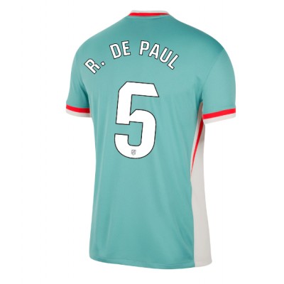 Moški Nogometni dresi Atletico Madrid Rodrigo De Paul #5 Gostujoči 2024-25 Kratek Rokav Moški Nogometni dresi Atletico Madrid Rodrigo De Paul #5 Gostujoči 2024-25 Kratek Rokav